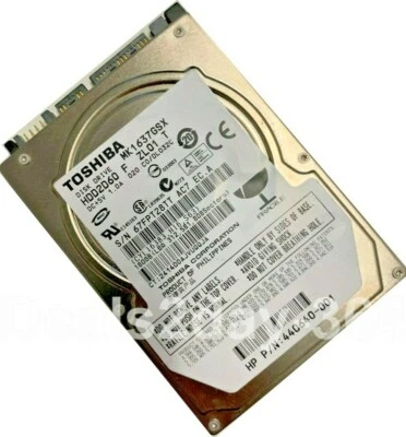  TOSHIBA 160 GB HDD 2.5" 8 MB 5400 RPM MK1637GSX SATA Drive - Image 1 of 4