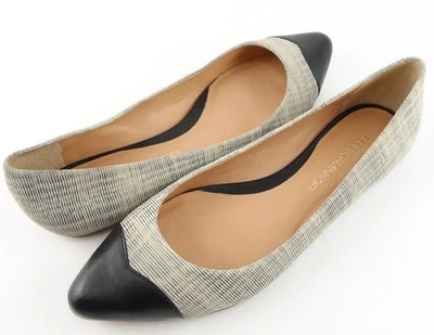 $225 REBECCA MINKOFF IRMA 黑头沙漠设计师尖头平底鞋 6.5 — 第 1/4 张图片