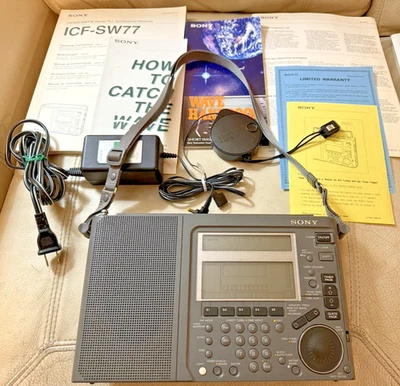 Radio Receptor Banda Mundial Sony ICF-SW77 Como Nuevo Probado Foto 1 de 4