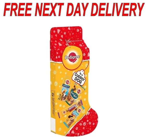 Pedigree Christmas Stocking Gift Adult Dog Treats Mixed 367g