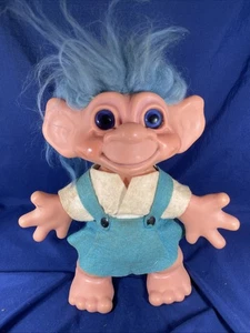 Vtg Troll GIRL IN FELT DRESS - Large Dam Things Established 1964 Stamp Denmark - Picture 1 of 11