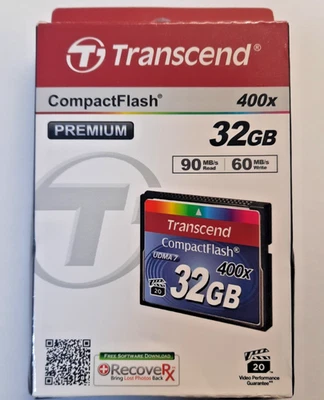 Transcend Compact Flash 32GB 400XDigital Photos & Camcorders Brand New. - Image 1 of 4