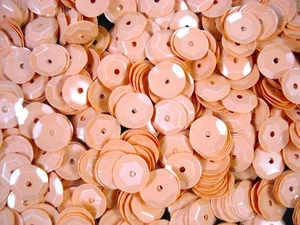 Sequins 8mm Apricot Opaque 25g DIY Crafts Sewing Dressmaking Decorating - Picture 1 of 2