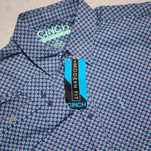 New Cinch Mens Large Modern Fit Button Down Shirt Long Sleeve Western MTW1343021 - Picture 1 of 10