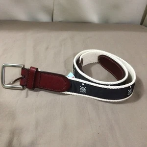 Gells Newtown CT Country Club Golf Belt Size 36 Canvas Leather NCC 1915 New - Picture 1 of 6