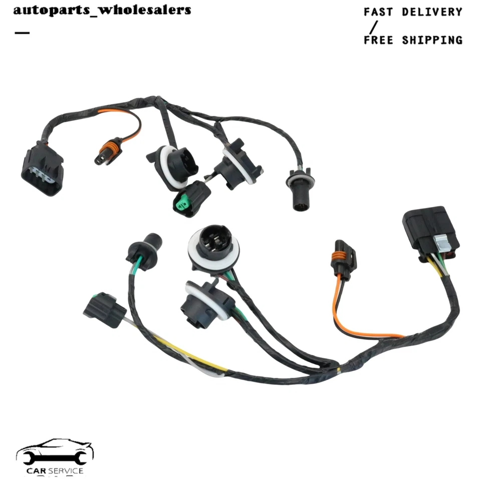 2Pcs For Chevrolet Silverado 3500 HD 2007-2014 Headlamp Wiring Harness 15841610 - Image 1 of 4