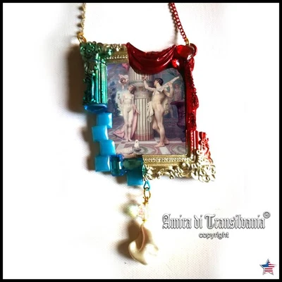 Colar de joias de luxo barroco pingente de amor amore psique joia amuleto - Imagem 1 de 4