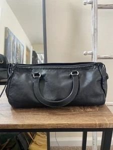 Prada Black Soft Nappa Leather Mini Boston Duffle Hand Bag, Good Condition Read* - Picture 1 of 24