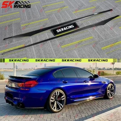 Kit de labios de extensión de faldones laterales forjados/fibra de carbono/negro brillante para BMW M6 12-19 Foto 1 de 4
