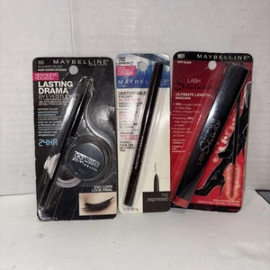 Maybelline Eye Bundle! Mascara, Eyeliner Pencil, And Gel Liner - Picture 1 of 2