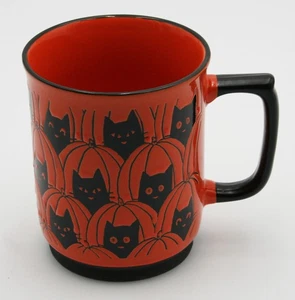 Spectrum Designz Schwarz Orange Kürbis Schwarze Katzen Kaffee Tee Keramik Becher Tasse - Bild 1 von 5