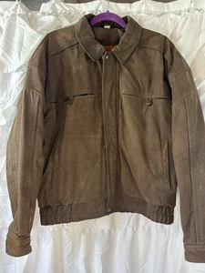 Winston Woods Vintage Lederjacke Herren Gr. 42 Bomber Flieger USA 90s Zigarette - Bild 1 von 5