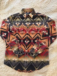 Polo Ralph Lauren Sportsman Patchwork Western Serape Southwestern Aztec Shirt - Picture 1 of 9