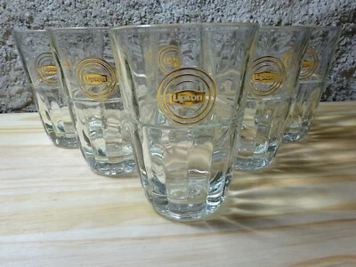 6 VERRES LIPTON ICE TEA DORES NEUFS