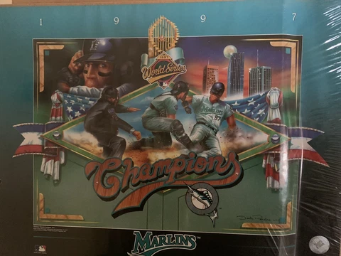 Florida Marlins 1997 Championship Poster- New; Sealed Cover