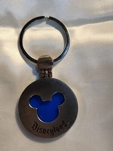 Disney Disneyland Mickey Mouse Llavero Monedero Dije Azul Translúcido Tono Plateado - Imagen 1 de 7