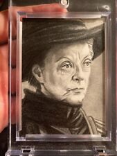 HARRY POTTER PROFESSOR MINERVA MCGONAGALL ARTIST SKETCH CARD RACHAEL RAC HARPER