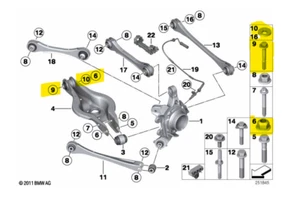 BMW Rear Suspension Eccentric Camber Adjustment Bolts Kit 626 187 349 - Picture 1 of 5
