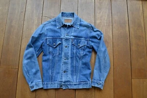 Levis Vintage 1970er 70505-0217 orange Tab Trucker Jacke Einzelstich Taille - Bild 1 von 9