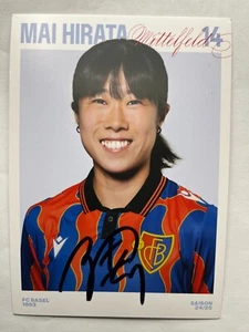 Autógrafo MAI HIRATA-FC Basilea 24/25-Fútbol Mujer-Suiza-Japón-firmado AK - Imagen 1 de 2