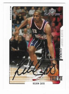 2000-01 Upper Deck MVP Silver Script Kelvin Cato Houston Rockets #13 - Image 1 of 2
