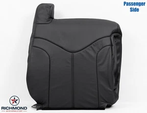 99-02 GMC Sierra SLT Z71 - Cubierta de asiento de cuero lateral inclinada para pasajeros gris oscuro - Imagen 1 de 12