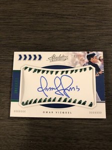 2020 Panini Absolute Baseball-Omar Vizquel Sweet Spot Green Auto #4/5-Mint