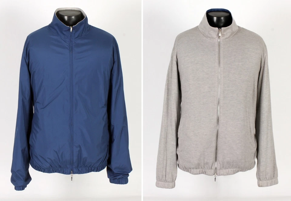 Loro Piana 100% Cashmere / Polyester Reversible Jacket Coat - Blue $2750 Retail  - Image 1 of 4