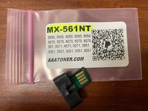 (1) MX-561NT Toner Chip for Sharp MX-M3050 3550 4050 4070 5050 6050 M6070 Refill - Afbeelding 1 van 3