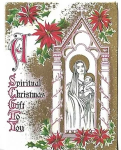  VTG Greeting Card approx 2.5 x 3.5" Religious - Picture 1 of 3