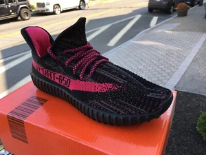 Mens Lightweight Black & Pink Sports Sneakers Style A650 - Picture 1 of 8