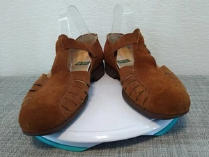Nunn Bush ~ Sandals Men Sz 9.5 - Brown Suede w Ankle Buckle & Vibram Sole - Vtg - Picture 1 of 9