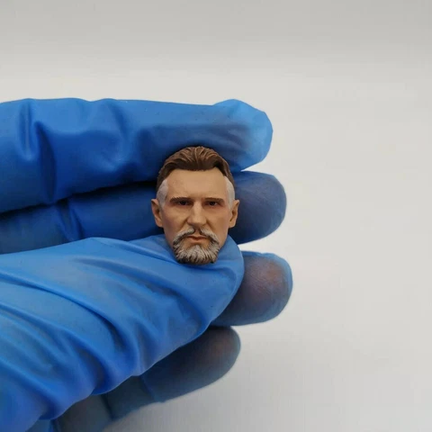 1/12 Ra's Al Ghul Head Sculpt Liam Neeson Head for 6in Mafex Action Figure Toy Cover