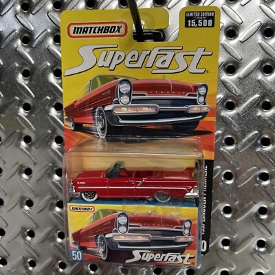 2006 MATCHBOX NO50 1957 ЛИНКОЛЬН ПРЕМЬЕРА КРАСНЫЙ СУПЕРБЫСТРЫЙ L.E. Новый в коробке  - Изображение 1 из 4