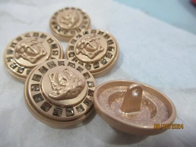 VERSACE  4 buttons  gold tone 22mm, crystals    THIS IS FOR 4 - Image 1 of 4