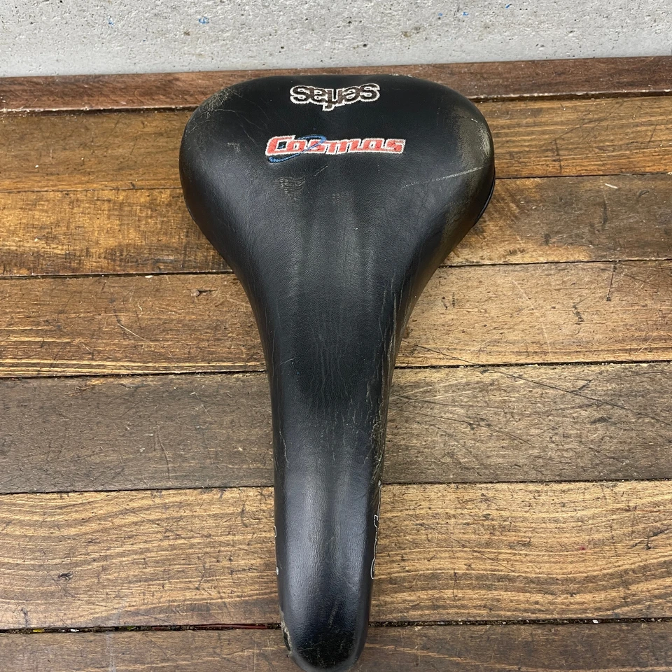 Sillín de asiento vintage Serfas Cosmos riel cromado negro MTB BMX Foto 1 de 4