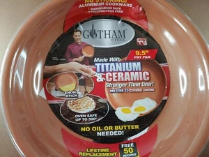 Gotham Steel 9.5" Aluminum Fry Pan Non-Stick TI-CERAMIC COATING Titanium&Ceramic - Picture 1 of 5