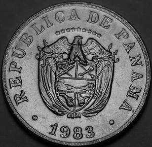 Panama 5 Centesimos, 1983 Gem Unc~National Coat Of Arms~Free Shipping - Picture 1 of 2