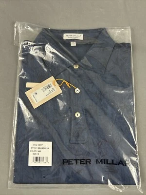 Camisa Polo de Golf Peter Millar CS Verano Confort Bambú Estampado Botánico Mediana Nueva con Etiquetas Foto 1 de 4