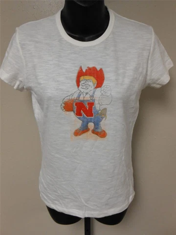 New- Nebraska Cornhuskers Womens S Small White Shirt by Banner 47 Cover
