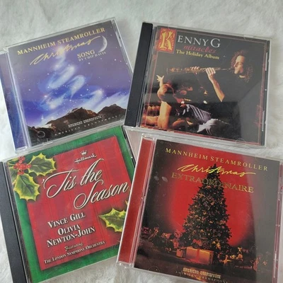 Christmas CD Lot Mannheim Steamroller Kenny G Hallmark Holiday Music - Image 1 of 4