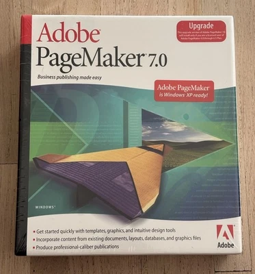 NEW Adobe PageMaker 7.0 Upgrade Windows 2 Disc Set SEALED NIB - Image 1 of 4