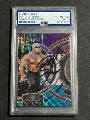 SCOTT STEINER 2024 PANINI SELECT WWE TRI-COLOR PRIZM SIGNED AUTO CARD PSA/DNA - Image 1 of 2