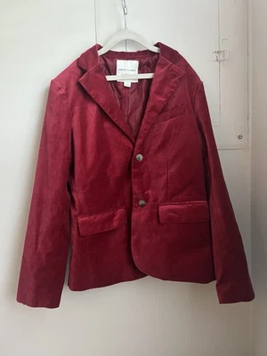 Blazer Janie And Jack Boys Terciopelo Rojo Bradbury Talla 12 Foto 1 de 4