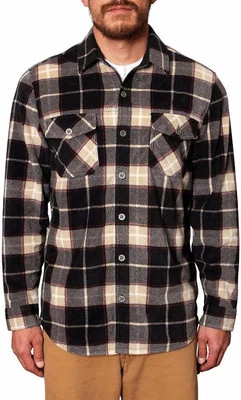 Freedom Foundry Men’s Flannel Shirt Size M Plaid Black/Beige - Image 1 of 4