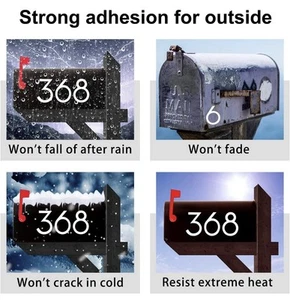 2 inch Reflective Mailbox Numbers for Outside, 8 Sets Number Stickers - Picture 1 of 5