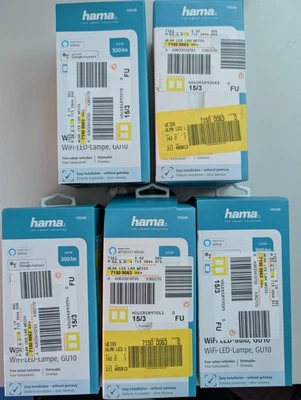 Hama WiFi LED-Lampe GU10 – 5er-Set – gebraucht, voll funktionsfähig - Bild 1 von 2