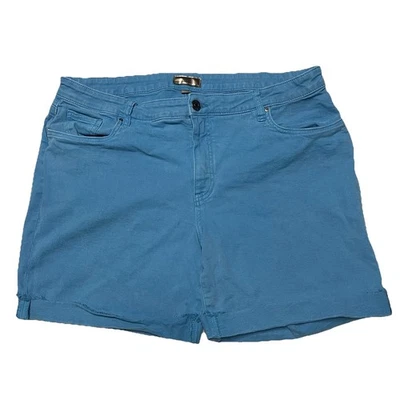 Kut From the Kloth Catherine Boyfriend Denim Short Mid Length Teal Women's Sz 20 - Image 1 of 4