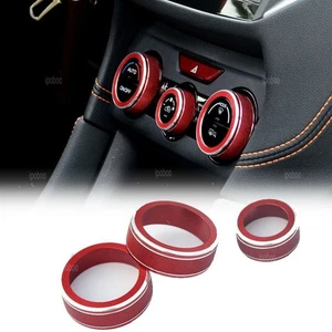 Center Console Switch Knobs Cover For Subaru Forester Alloy AC Knobs Button Trim - Picture 1 of 12