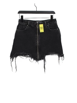 Bershka Women's Mini Skirt UK 10 Black 100% Cotton Short Mini - Image 1 of 4